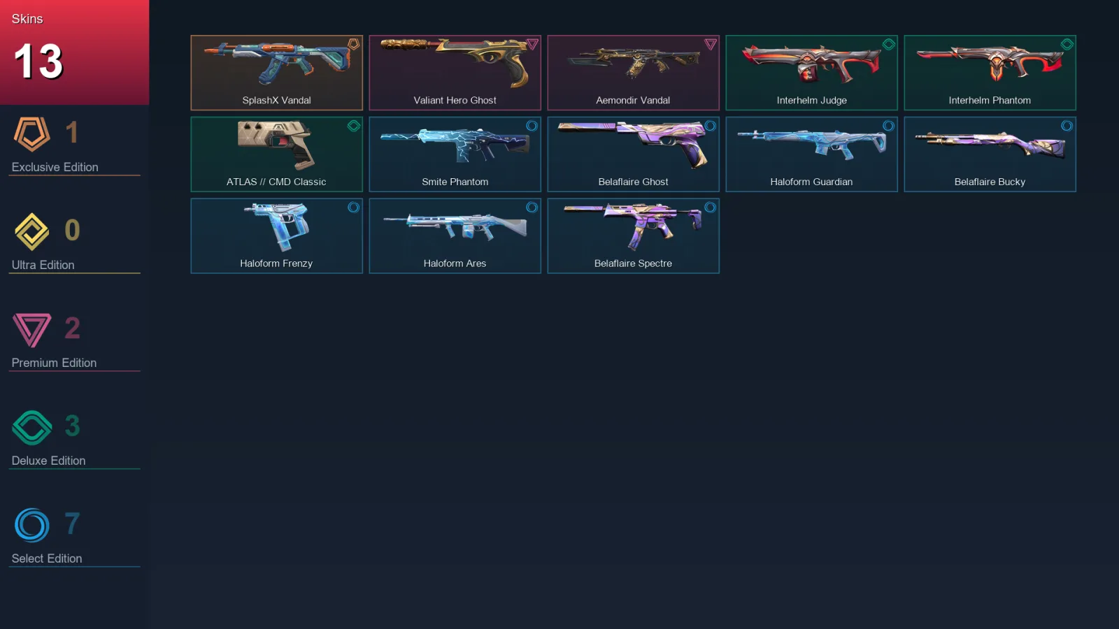 EU | Lv53 | Unranked | 13 Skin | 16 Agent | 26 Buddy