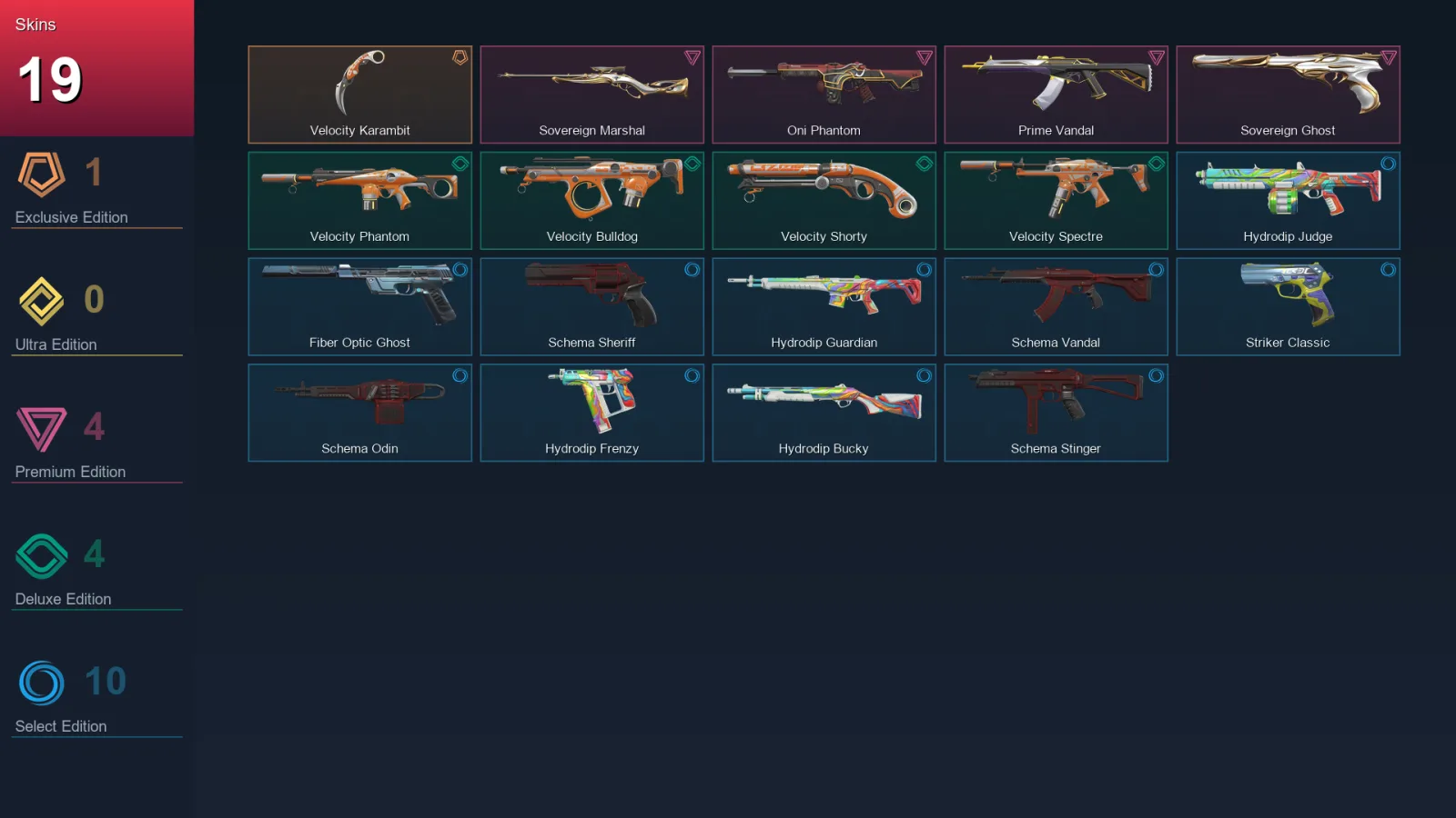 EU | Lv88 | Unranked | 19 Skin | 24 Agent | 46 Buddy