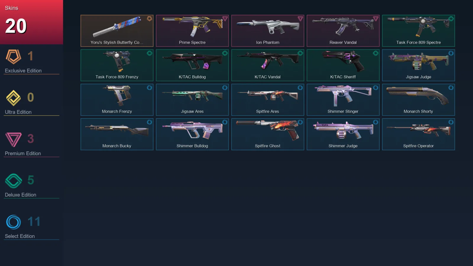 BR | Lv48 | Unranked | 20 Skin | 16 Agent | 35 Buddy