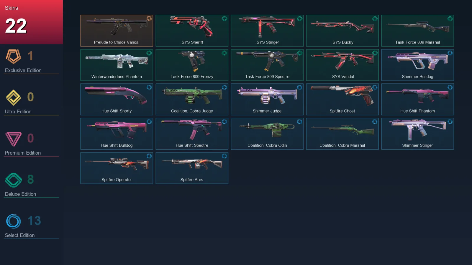 EU | Lv35 | Unranked | 22 Skin | 9 Agent | 21 Buddy