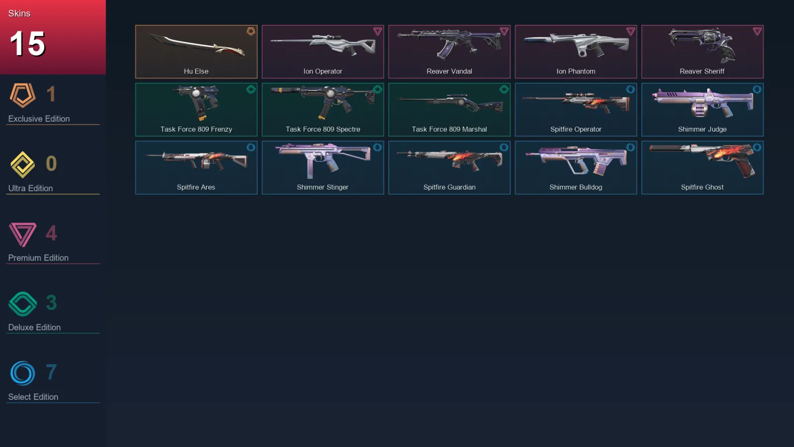 EU | Lv46 | Unranked | 15 Skin | 16 Agent | 16 Buddy