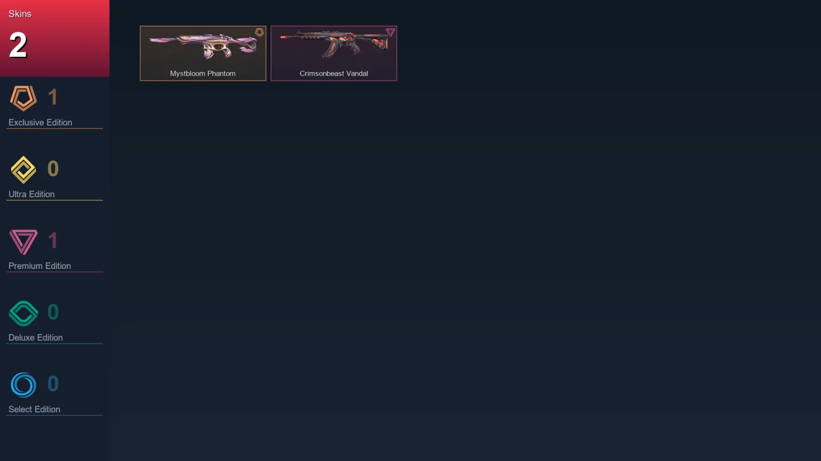 LA | Lv22 | Unranked | 2 Skin | 8 Agent | 6 Buddy — Mystbloom Phantom