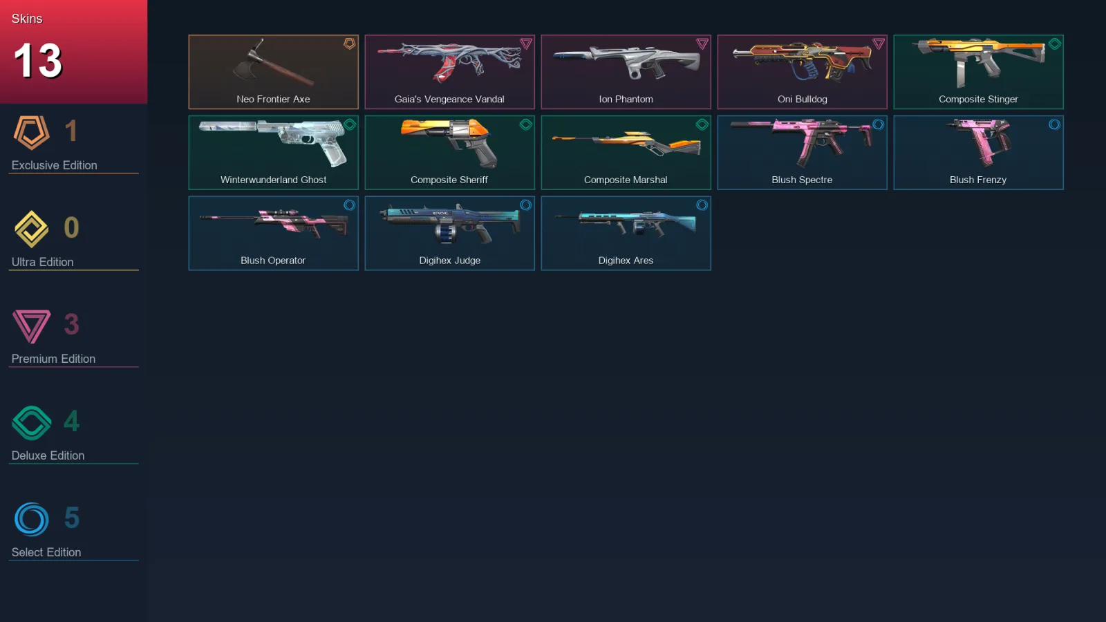 EU | Lv26 | Unranked | 13 Skin | 14 Agent | 10 Buddy