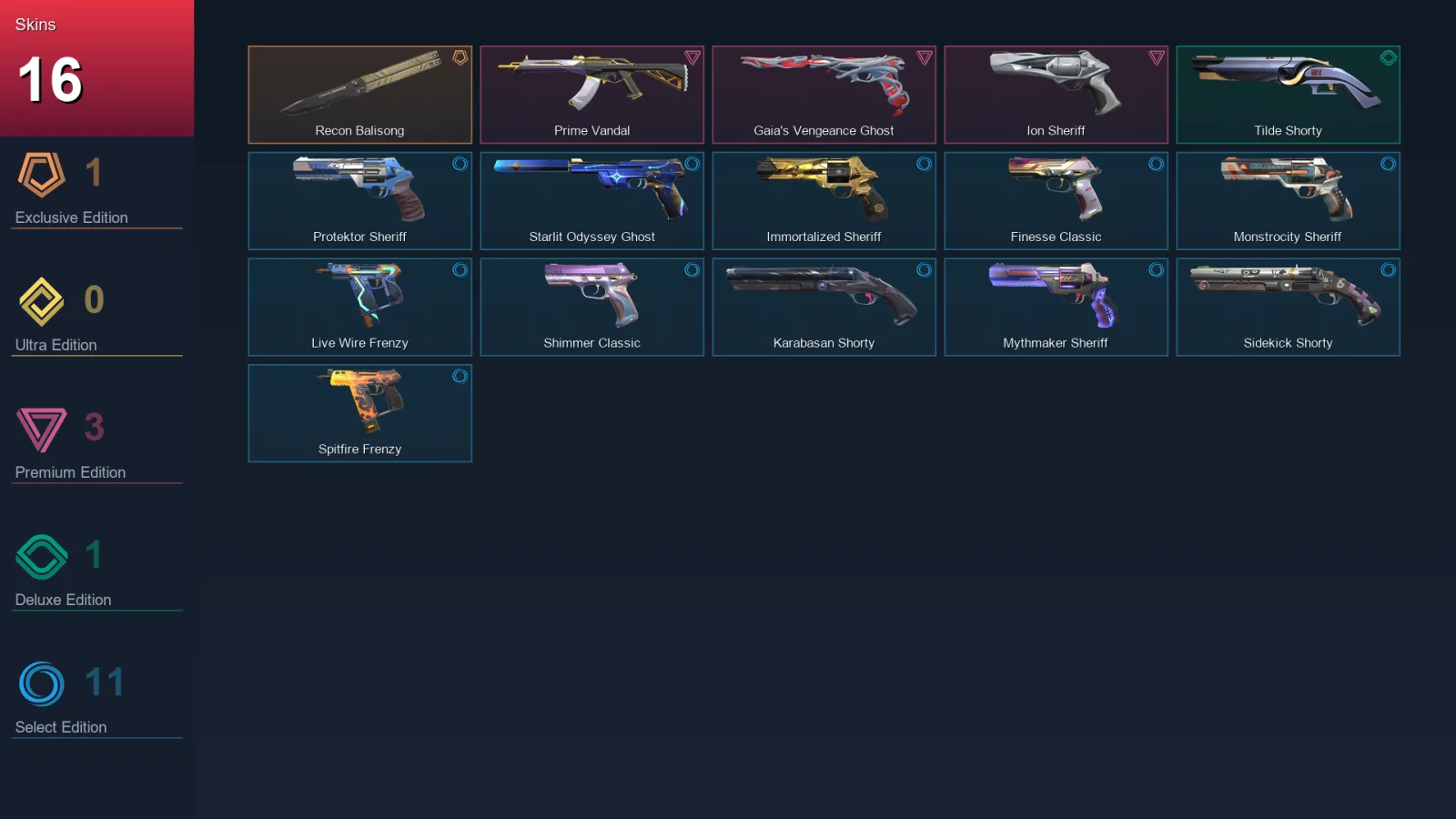 EU | Lv196 | Unranked | 16 Skin | 26 Agent | 72 Buddy — Valorant account