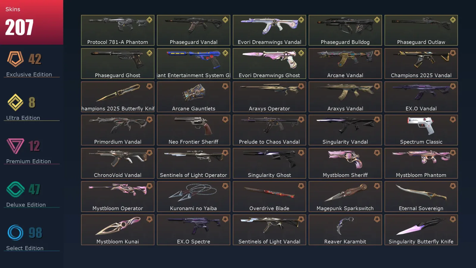 [Valorant] | EU | Level 320 | Ascendant 1 | 29 Agents | 207 Skins — Valorant account