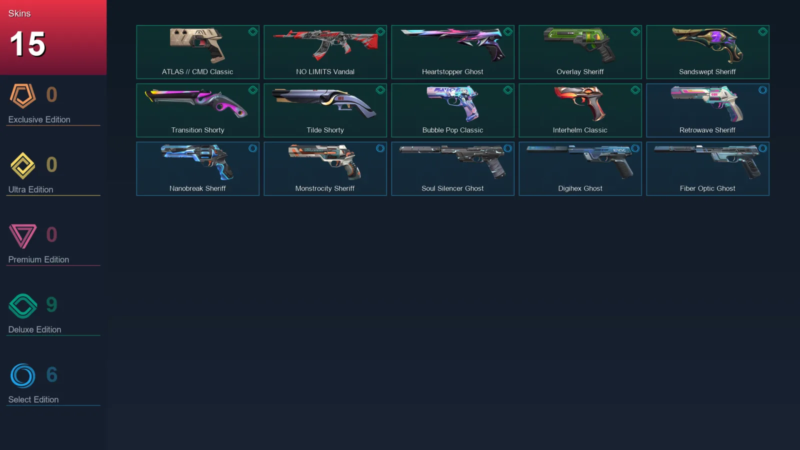 EU | Lv397 | Unranked | 15 Skin | 20 Agent | 81 Buddy — Valorant account