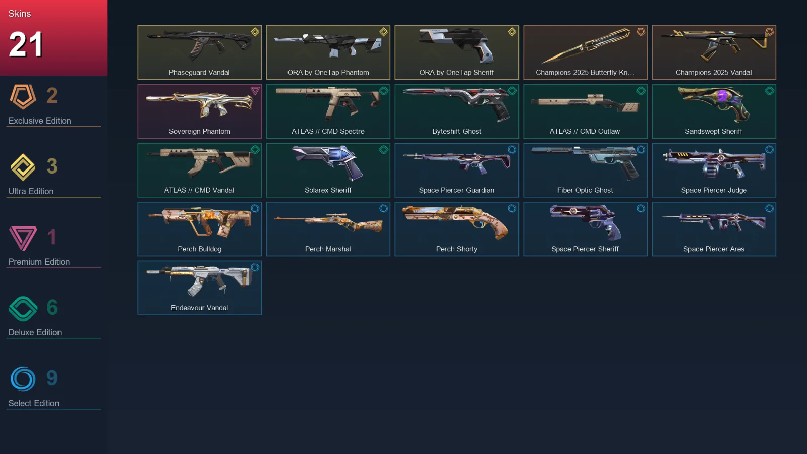 EU | Lv126 | Unranked | 21 Skin | 24 Agent | 53 Buddy — Ora By Onetap Phantom