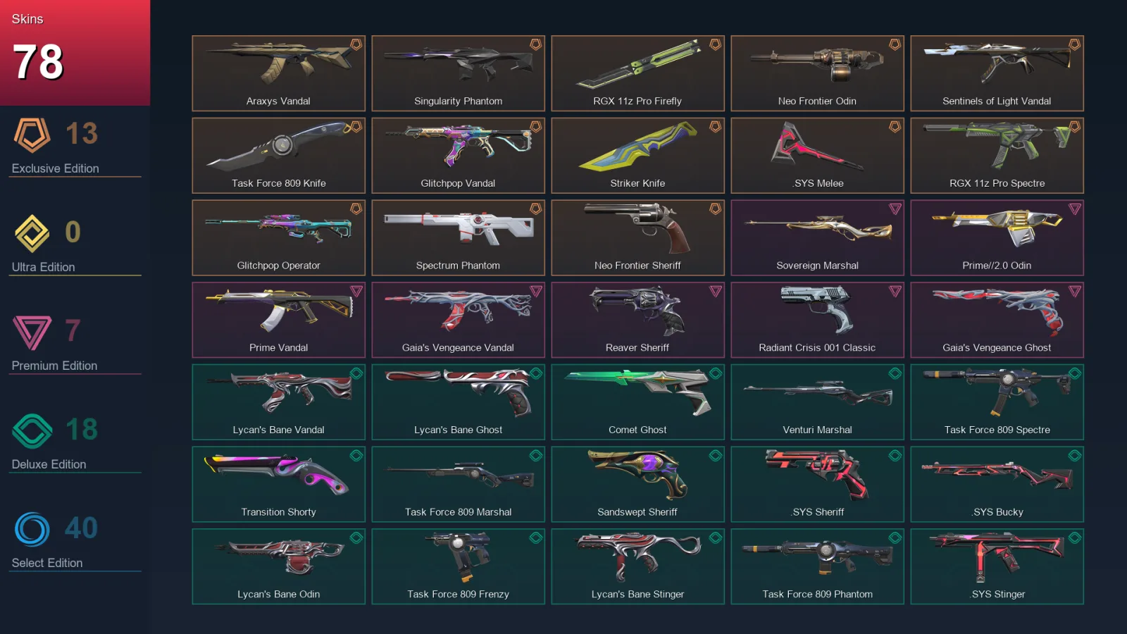 AP | Lv242 | Unranked | 78 Skin | 24 Agent | 93 Buddy — Valorant account