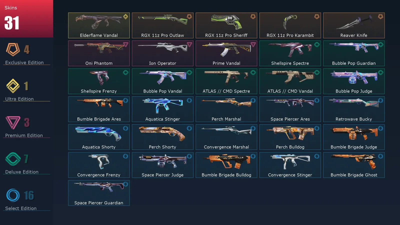 [Valorant] | EU | Level 35 | Silver 3 | 13 Agents | 31 Skins — Valorant account