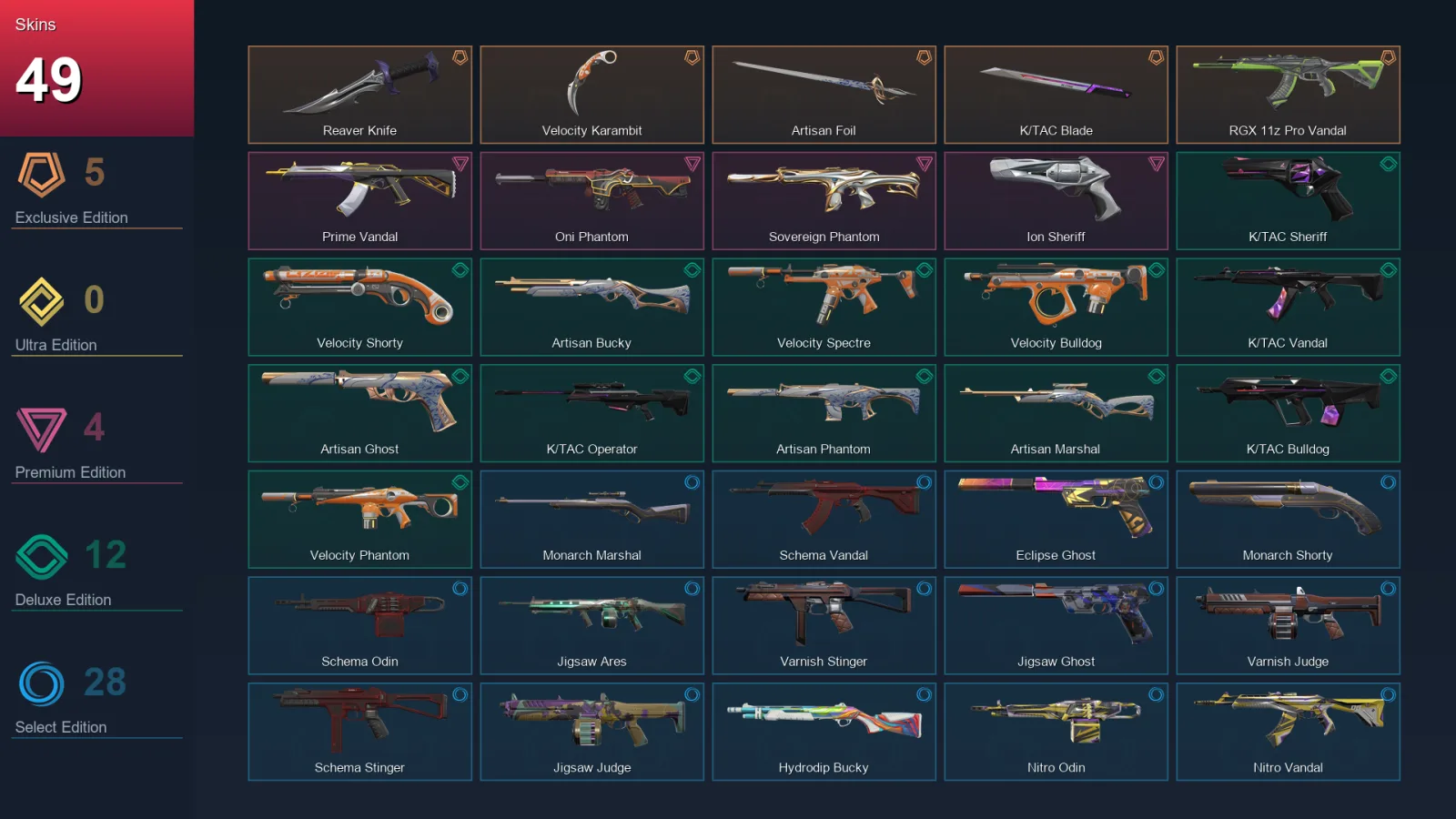 EU | Lv116 | Unranked | 49 Skin | 29 Agent | 68 Buddy