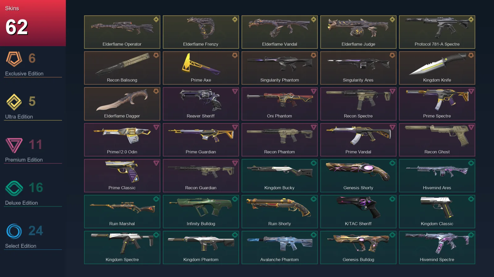 NA | Lv30 | Unranked | 62 Skin | 16 Agent | 48 Buddy — Valorant account