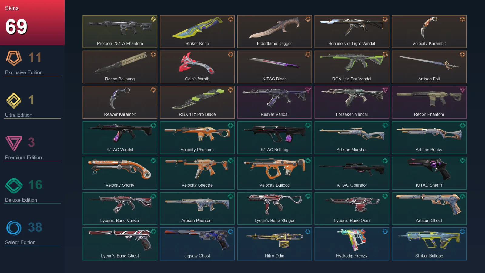 AP | Lv243 | Unranked | 69 Skin | 21 Agent | 84 Buddy
