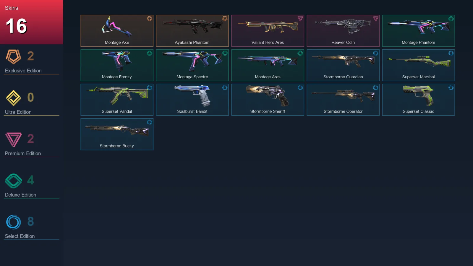 AP | Lv52 | Bronze III | 16 Skin | 17 Agent | 19 Buddy