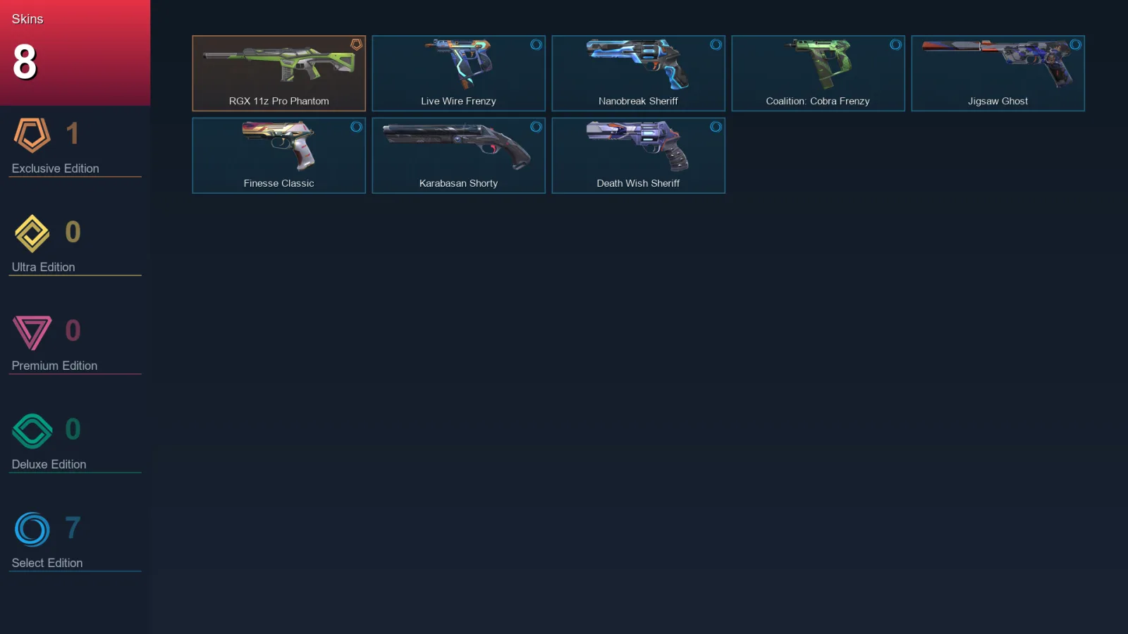 EU | Lv167 | Unranked | 8 Skin | 25 Agent | 56 Buddy — Valorant account