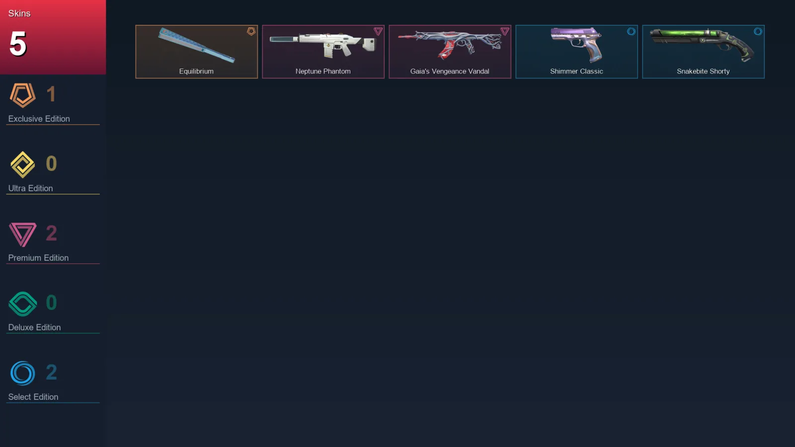 EU | Lv57 | Unranked | 5 Skin | 9 Agent | 16 Buddy