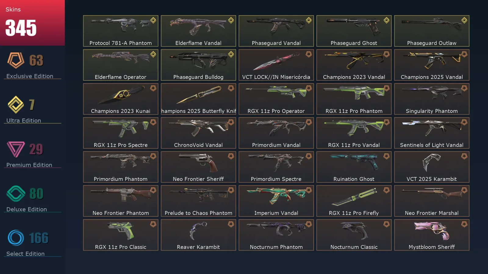 [Valorant] | EU | Level 456 | 29 Agents | 345 Skins — Valorant account