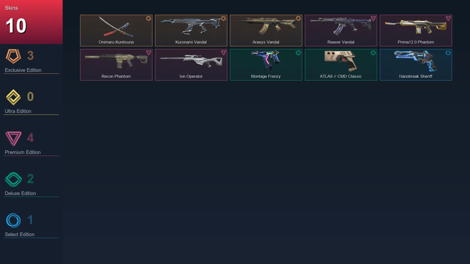 NA | Lv87 | Unranked | 10 Skin | 25 Agent | 36 Buddy