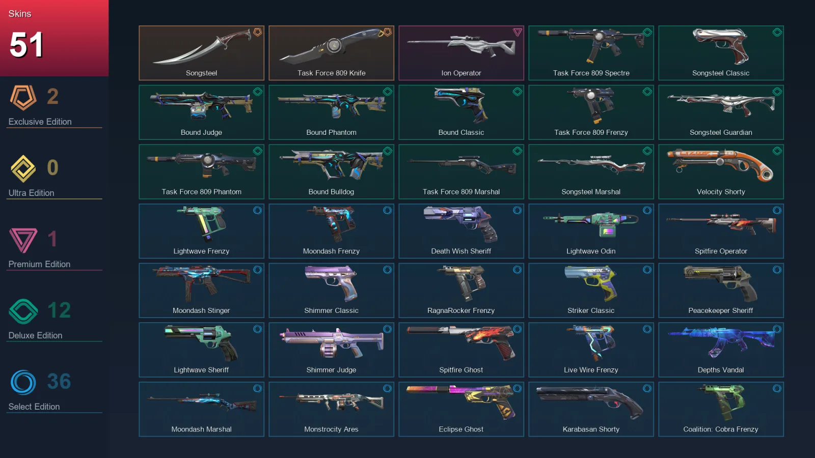 AP | Lv202 | Unranked | 51 Skin | 23 Agent | 80 Buddy — Valorant account