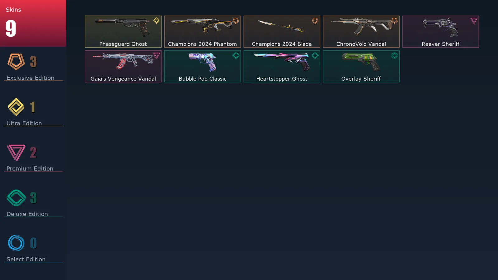 [Valorant] | EU | Level 101 | 27 Agents | 9 Skins