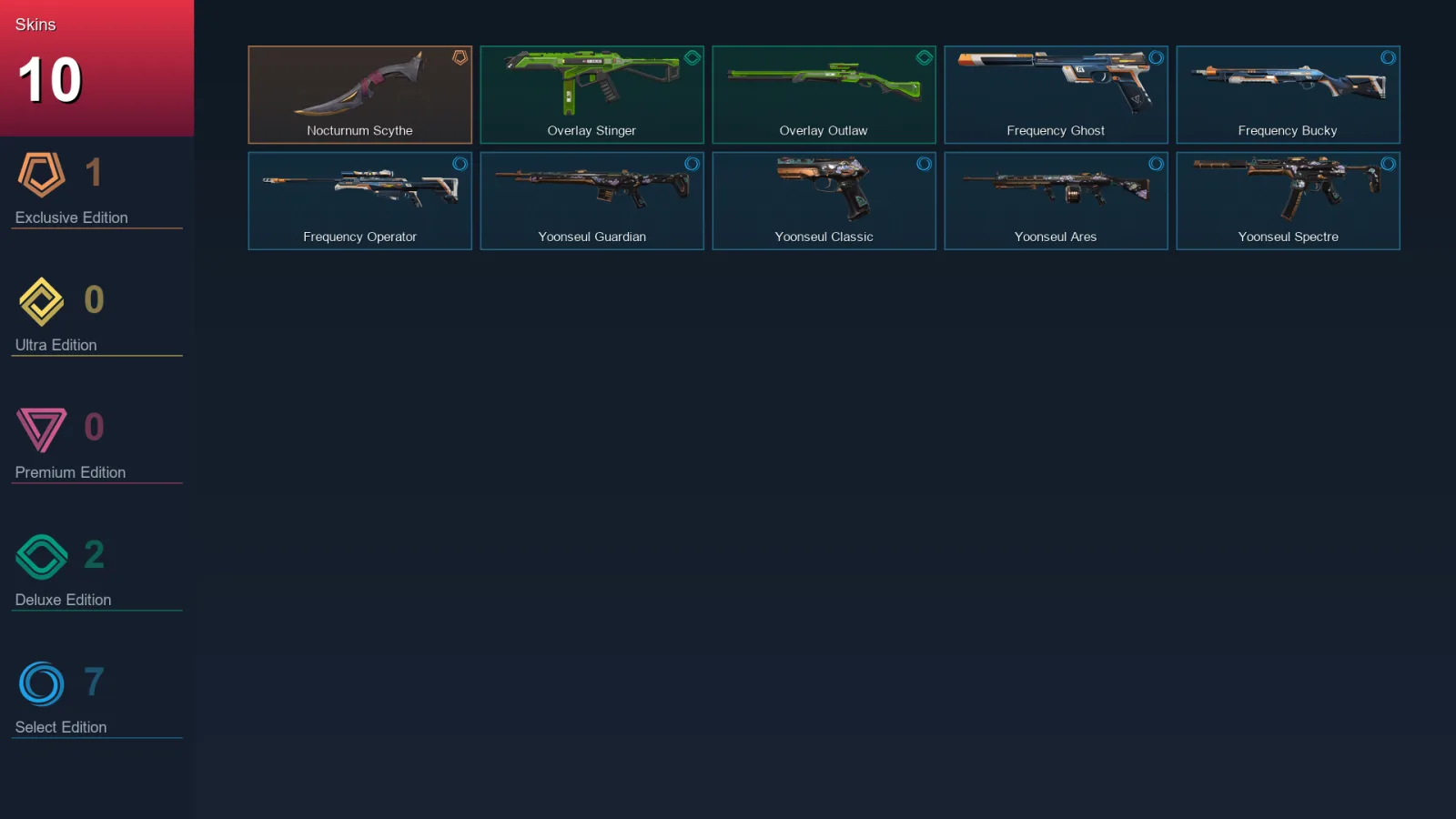 EU | Lv18 | Unranked | 10 Skin | 9 Agent | 8 Buddy