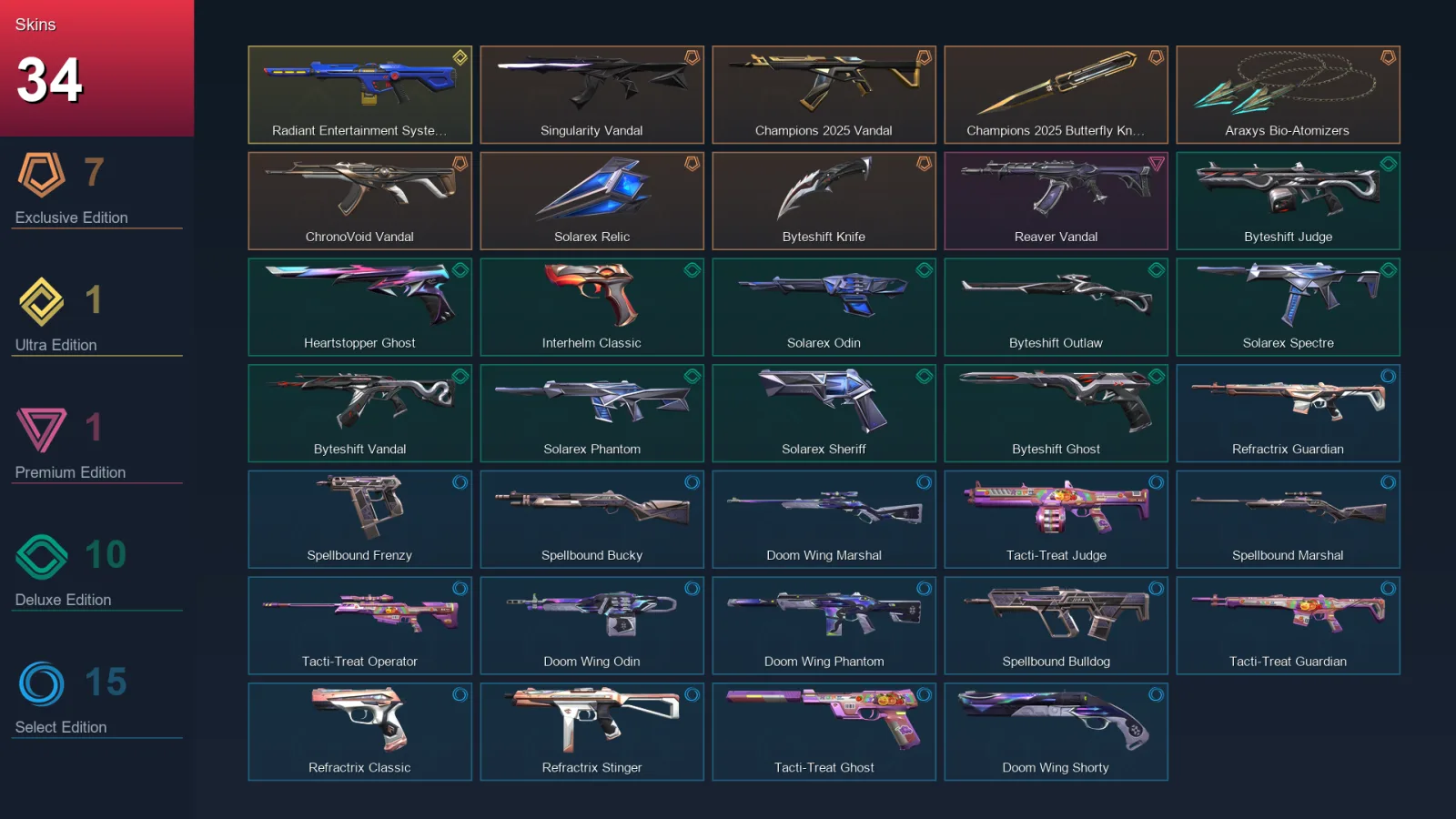 AP | Lv112 | Unranked | 34 Skin | 28 Agent | 45 Buddy — Valorant account