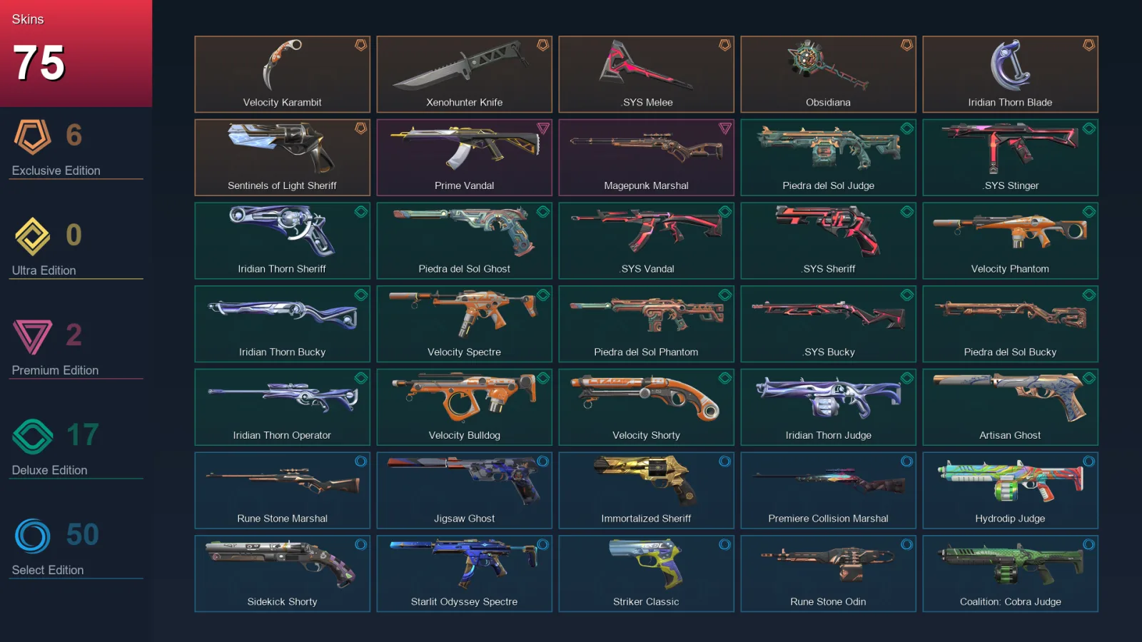 AP | Lv267 | Unranked | 75 Skin | 25 Agent | 105 Buddy — Valorant account