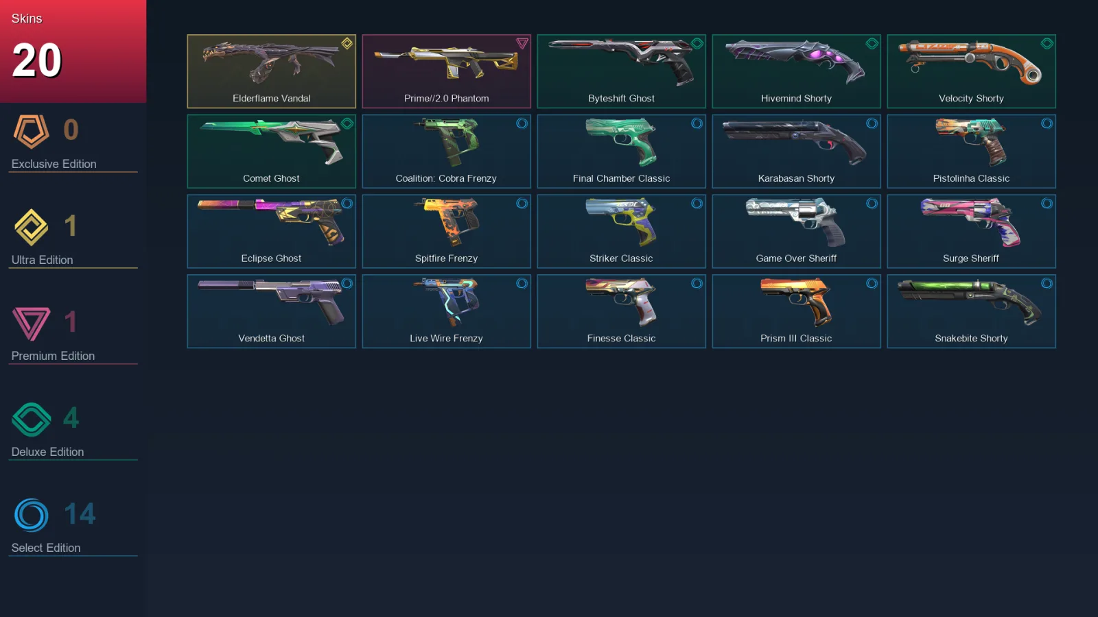 AP | Lv287 | Unranked | 20 Skin | 27 Agent | 111 Buddy — Valorant account