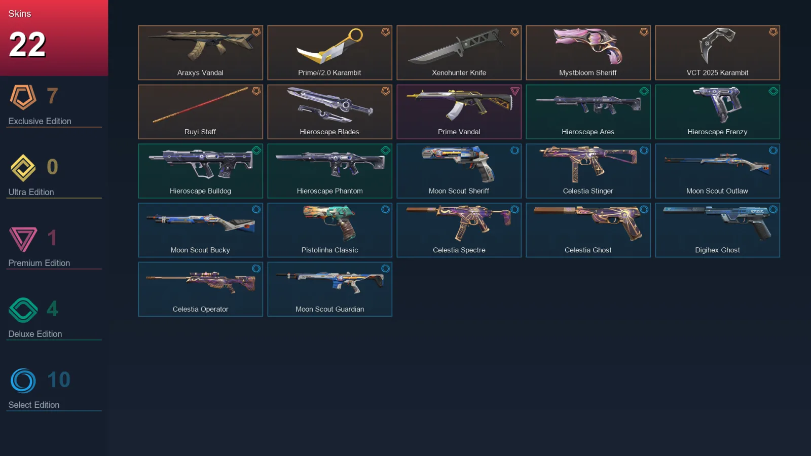 EU | Lv106 | Unranked | 22 Skin | 28 Agent | 46 Buddy — Valorant account