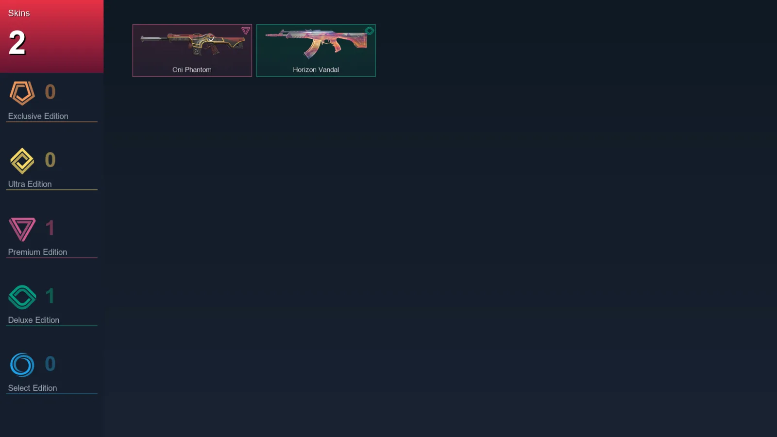 AP | Lv23 | Unranked | 2 Skin | 8 Agent | 5 Buddy — Oni Phantom