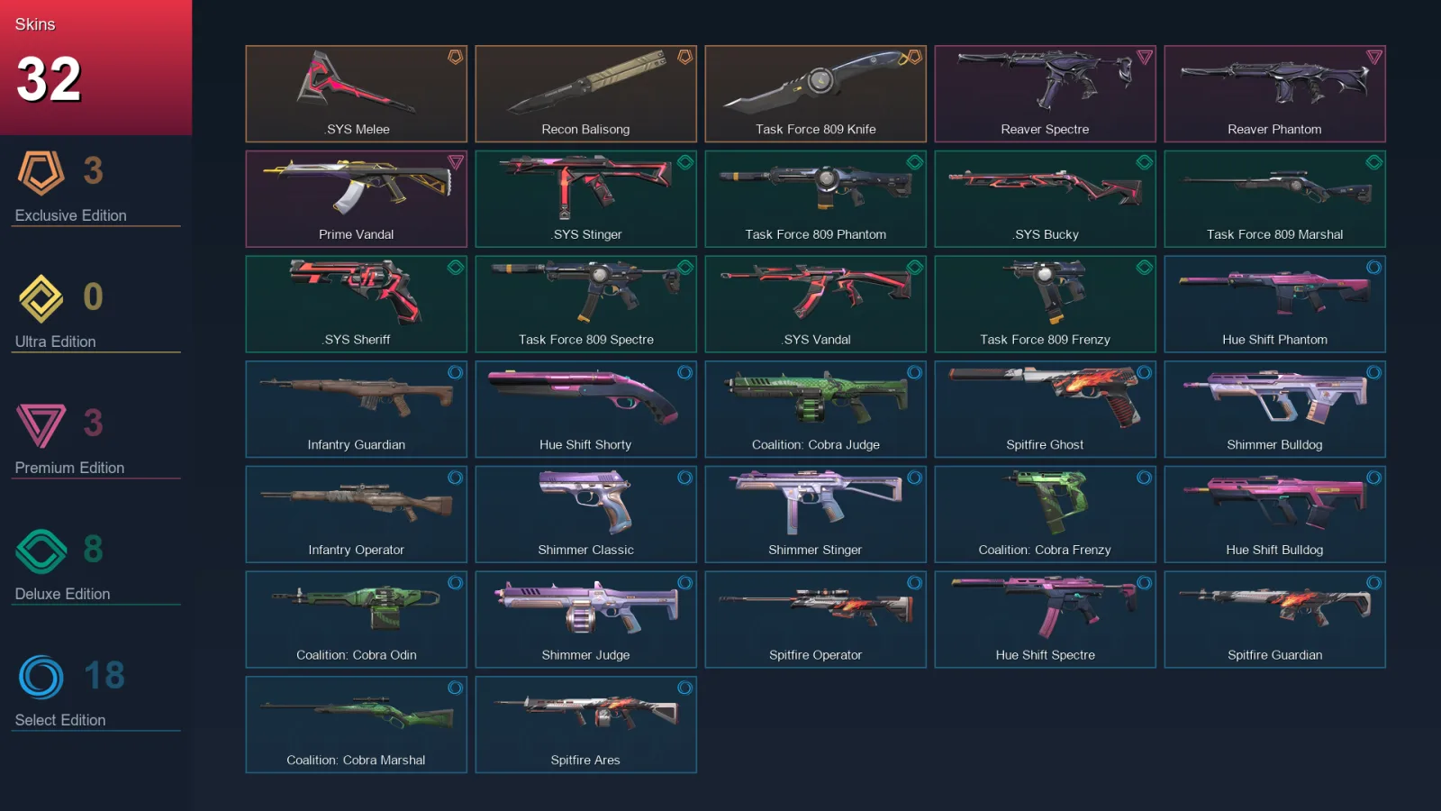 EU | Lv65 | Unranked | 32 Skin | 21 Agent | 34 Buddy — Valorant account