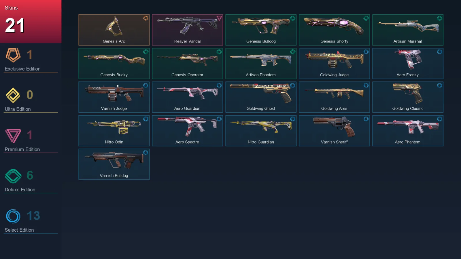 NA | Lv68 | Unranked | 21 Skin | 16 Agent | 44 Buddy