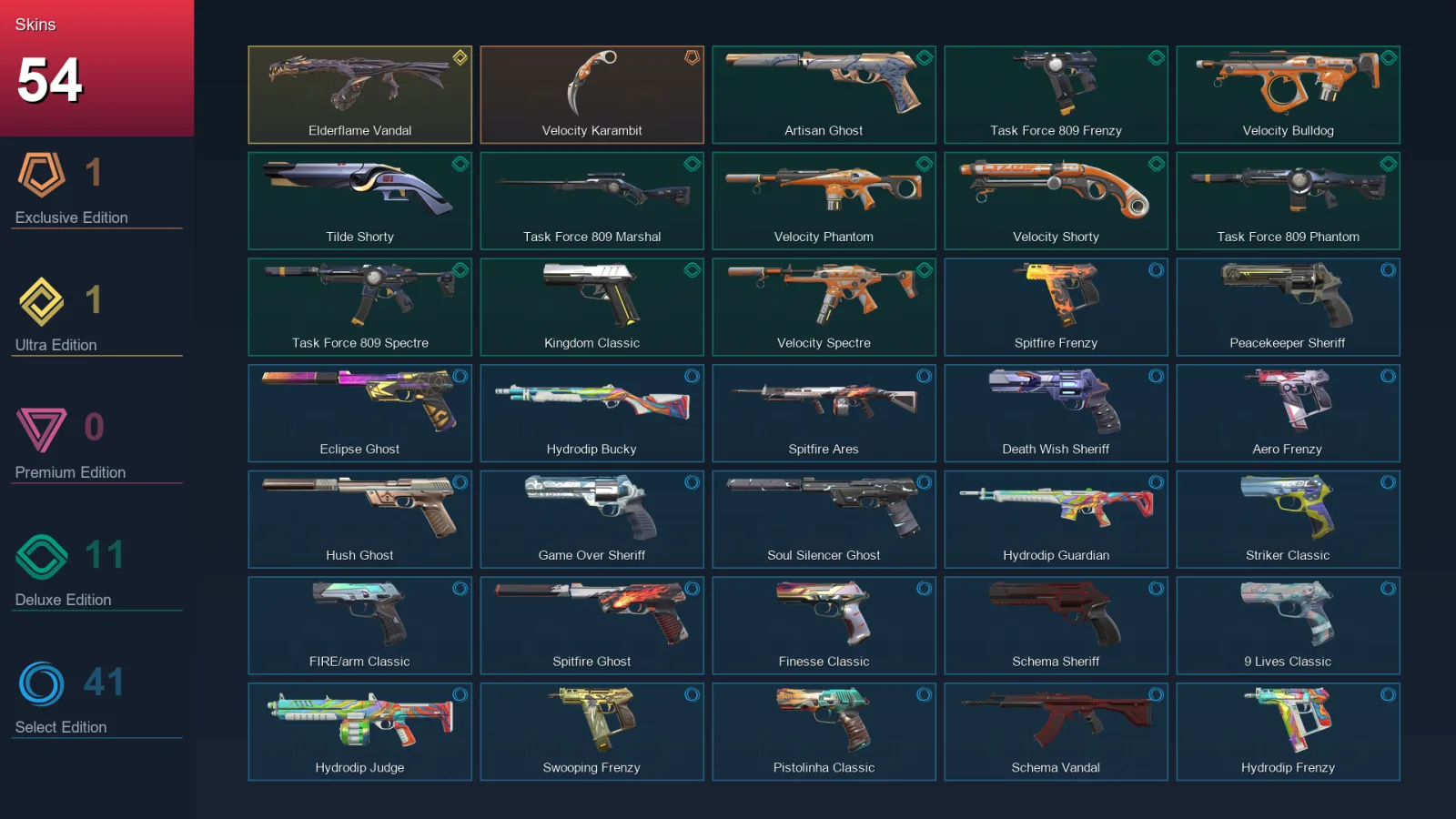 LA | Lv305 | Unranked | 54 Skin | 28 Agent | 126 Buddy — Valorant account