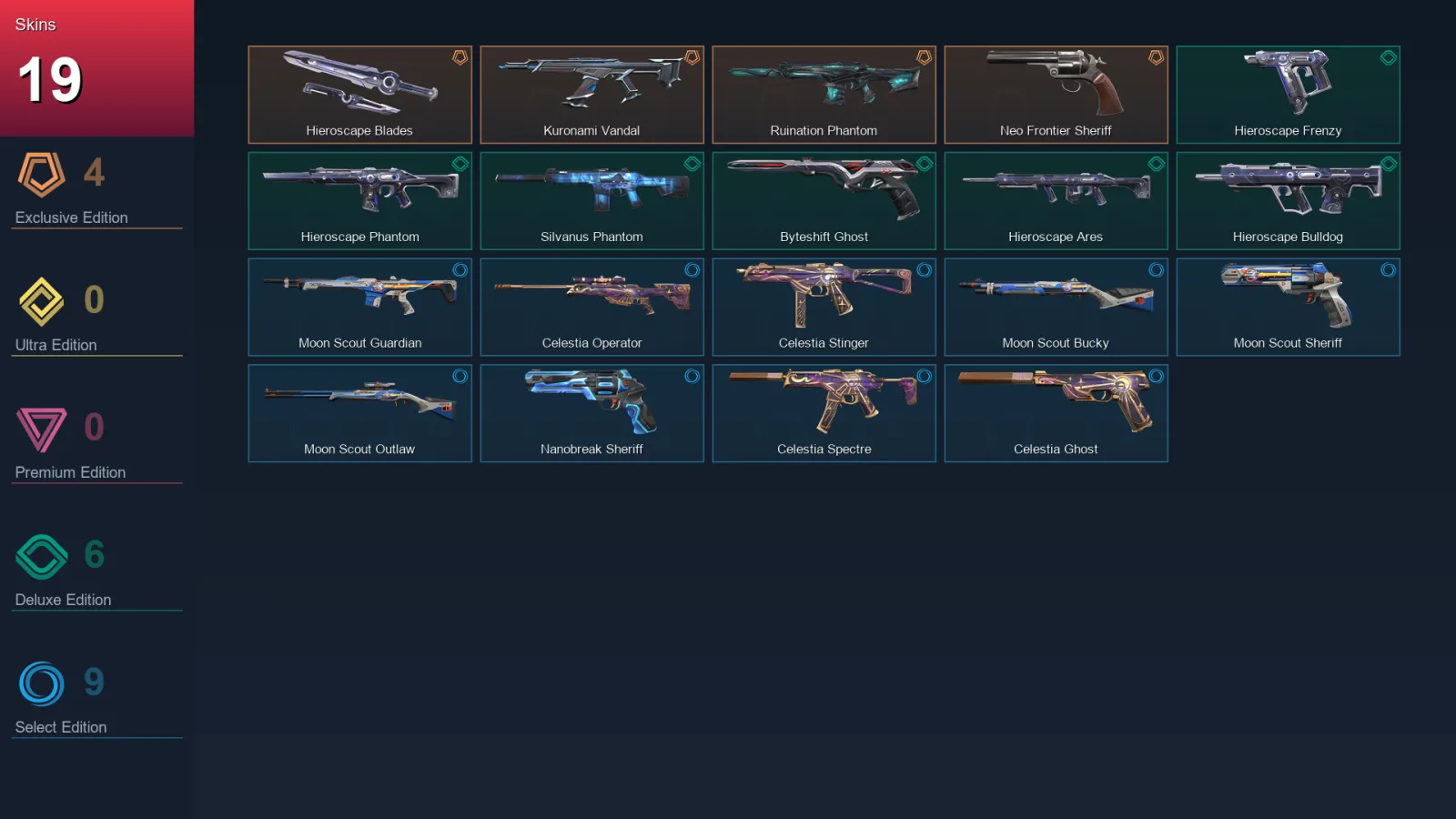 EU | Lv82 | Unranked | 19 Skin | 25 Agent | 29 Buddy — Valorant account
