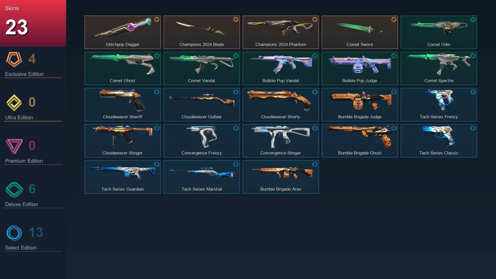 AP | Lv47 | Unranked | 23 Skin | 15 Agent | 35 Buddy