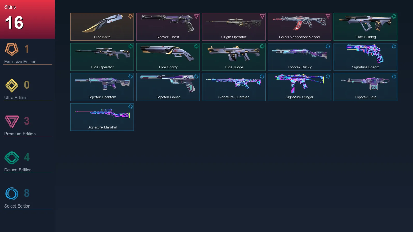 AP | Lv51 | Unranked | 16 Skin | 18 Agent | 39 Buddy