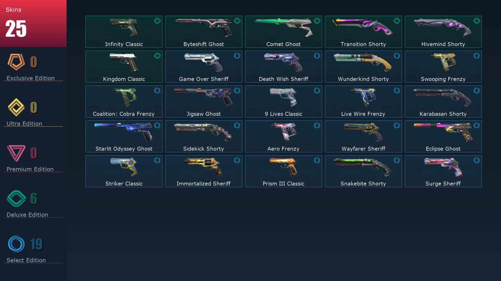 [Valorant] | EU | Level 392 | 28 Agents | 25 Skins