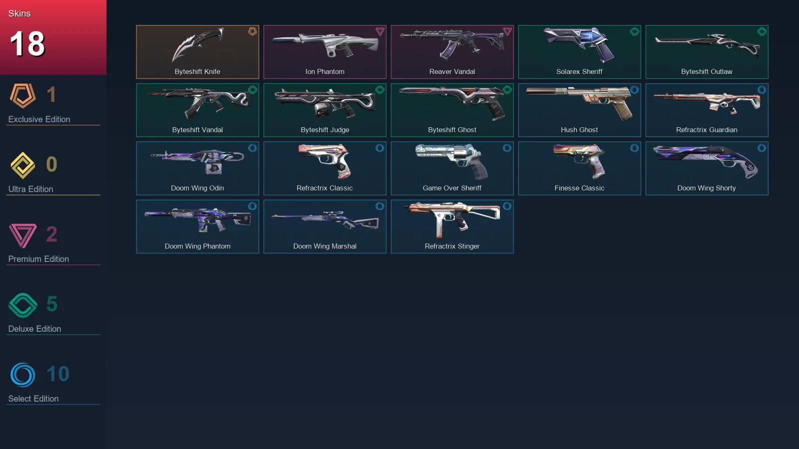 AP | Lv127 | Unranked | 18 Skin | 28 Agent | 69 Buddy — Valorant account