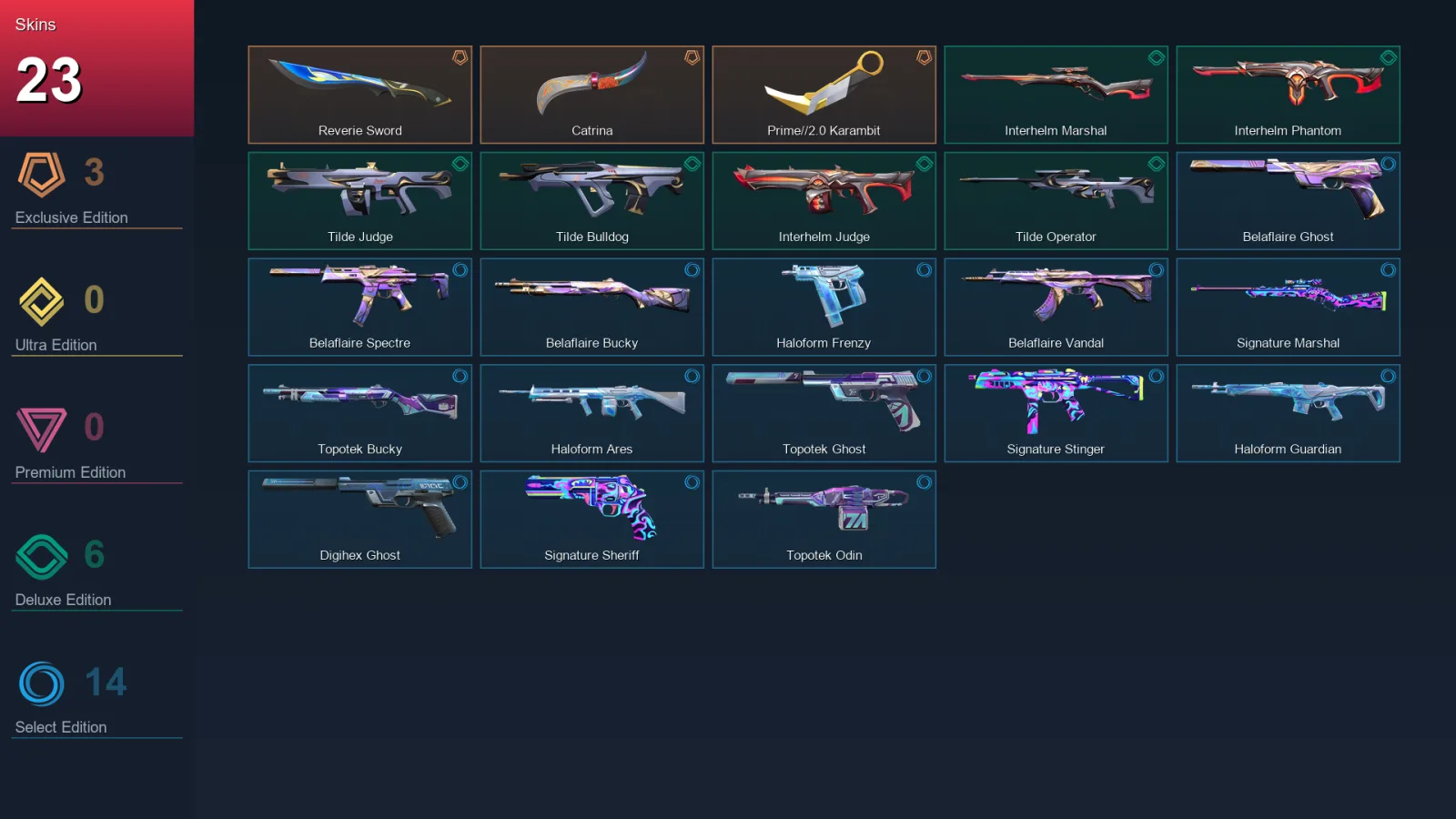 EU | Lv72 | Unranked | 23 Skin | 18 Agent | 33 Buddy