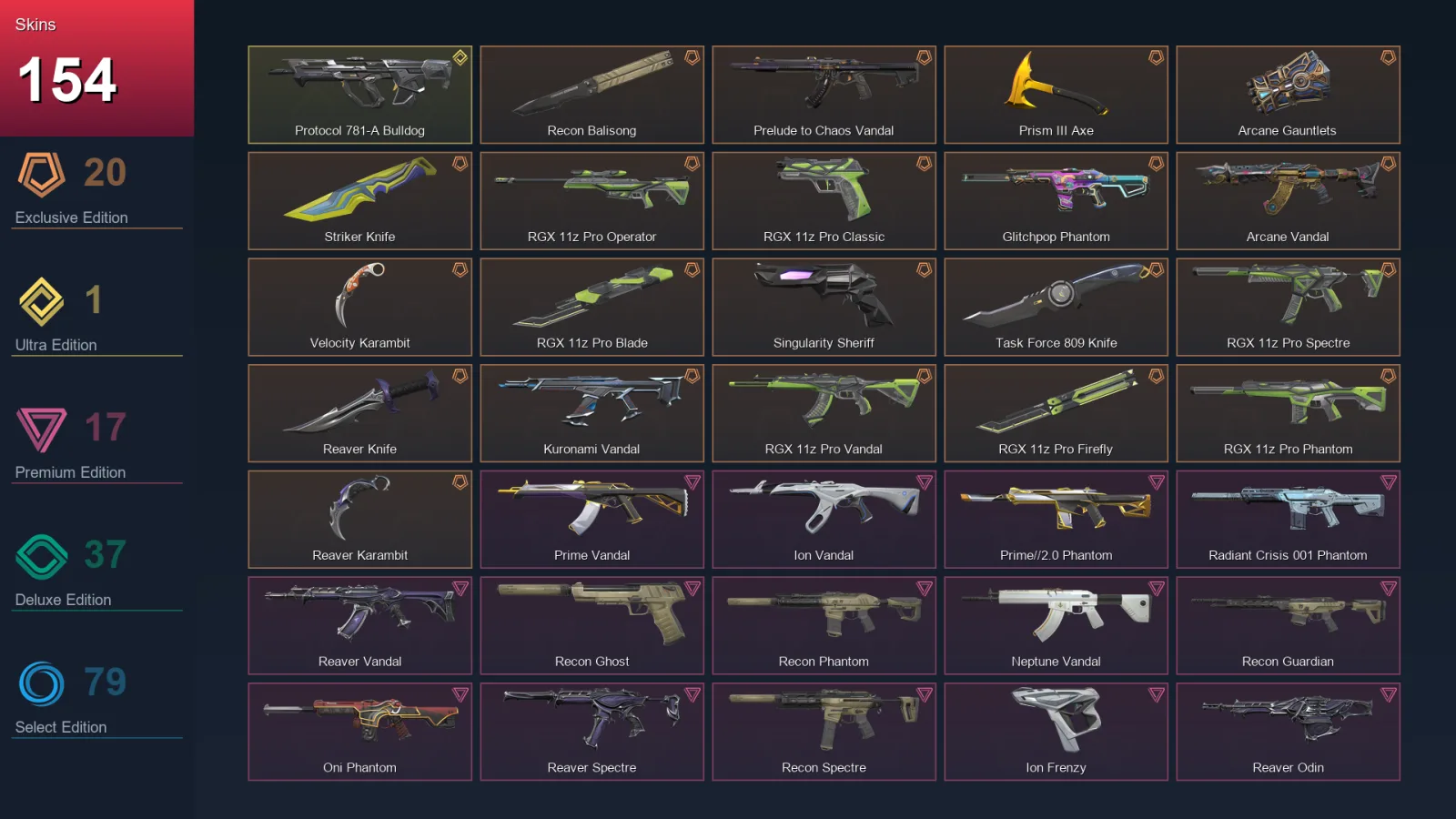 NA | Lv211 | Unranked | 154 Skin | 28 Agent | 160 Buddy — Unranked / Smurf Valorant