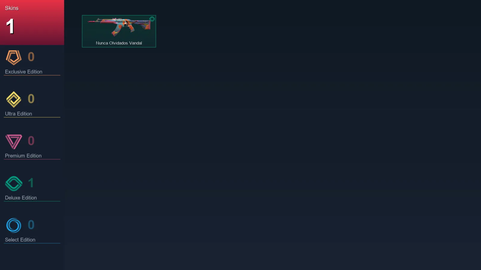 EU | Lv14 | Unranked | 1 Skin | 7 Agent | 2 Buddy — Nunca Olvidados Vandal