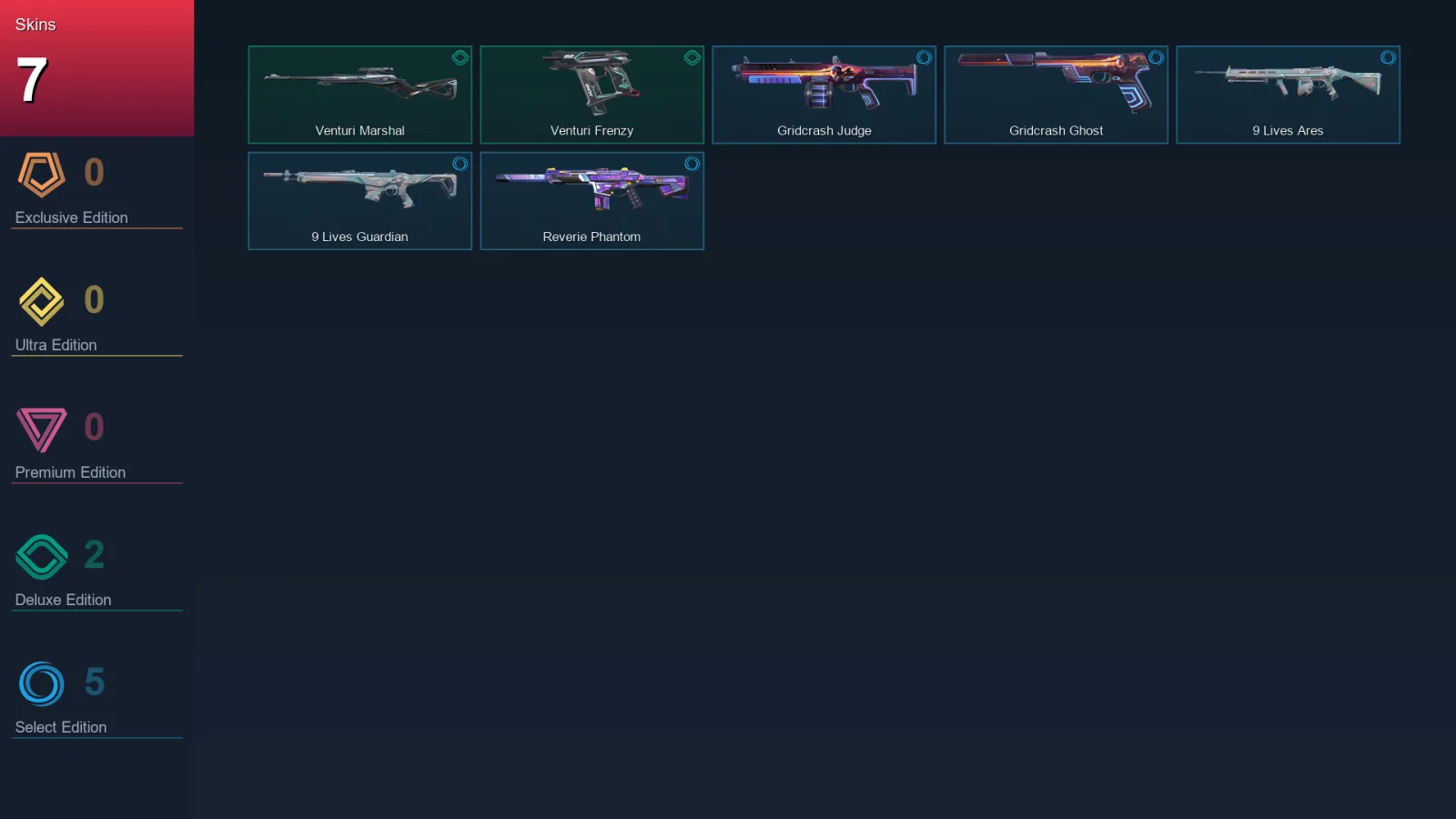 NA | Lv16 | Unranked | 7 Skin | 8 Agent | 5 Buddy