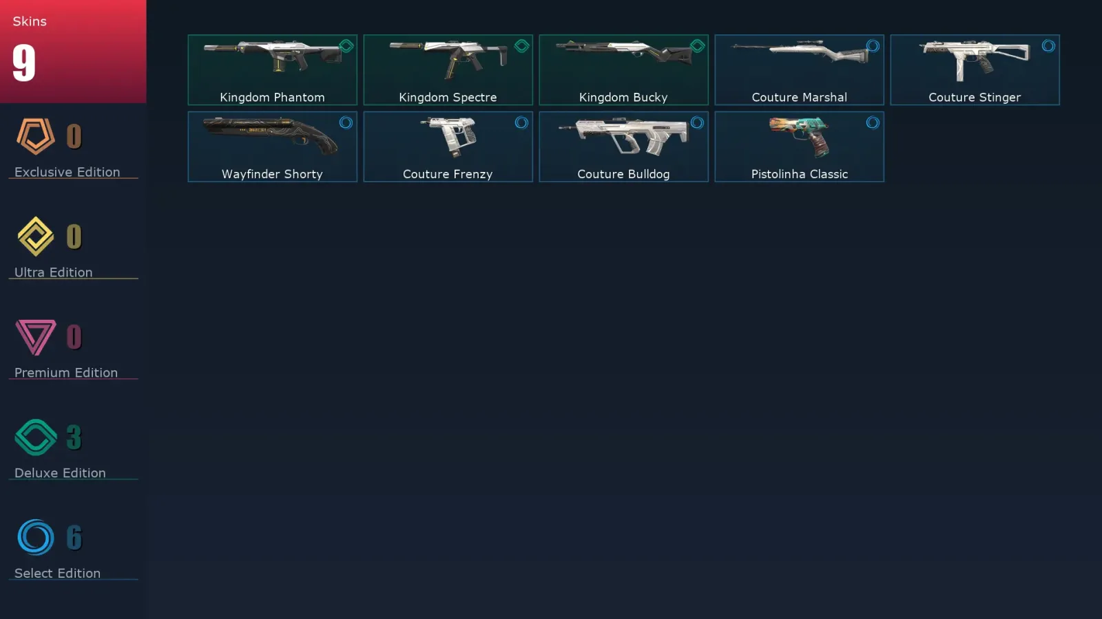 [Valorant] | EU | Level 35 | 9 Agents | 9 Skins