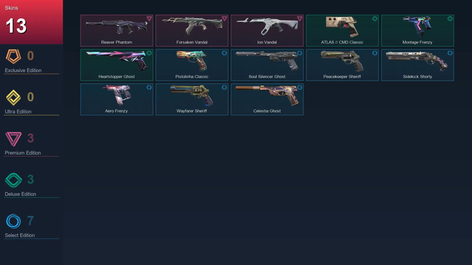 AP | Lv222 | Unranked | 13 Skin | 28 Agent | 90 Buddy