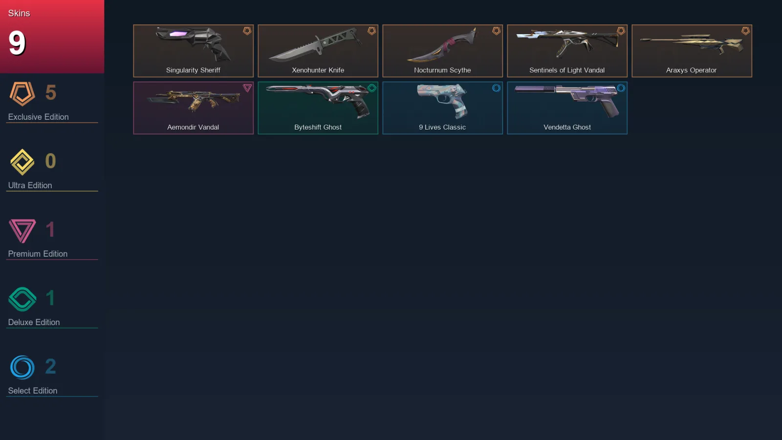EU | Lv103 | Unranked | 9 Skin | 28 Agent | 41 Buddy