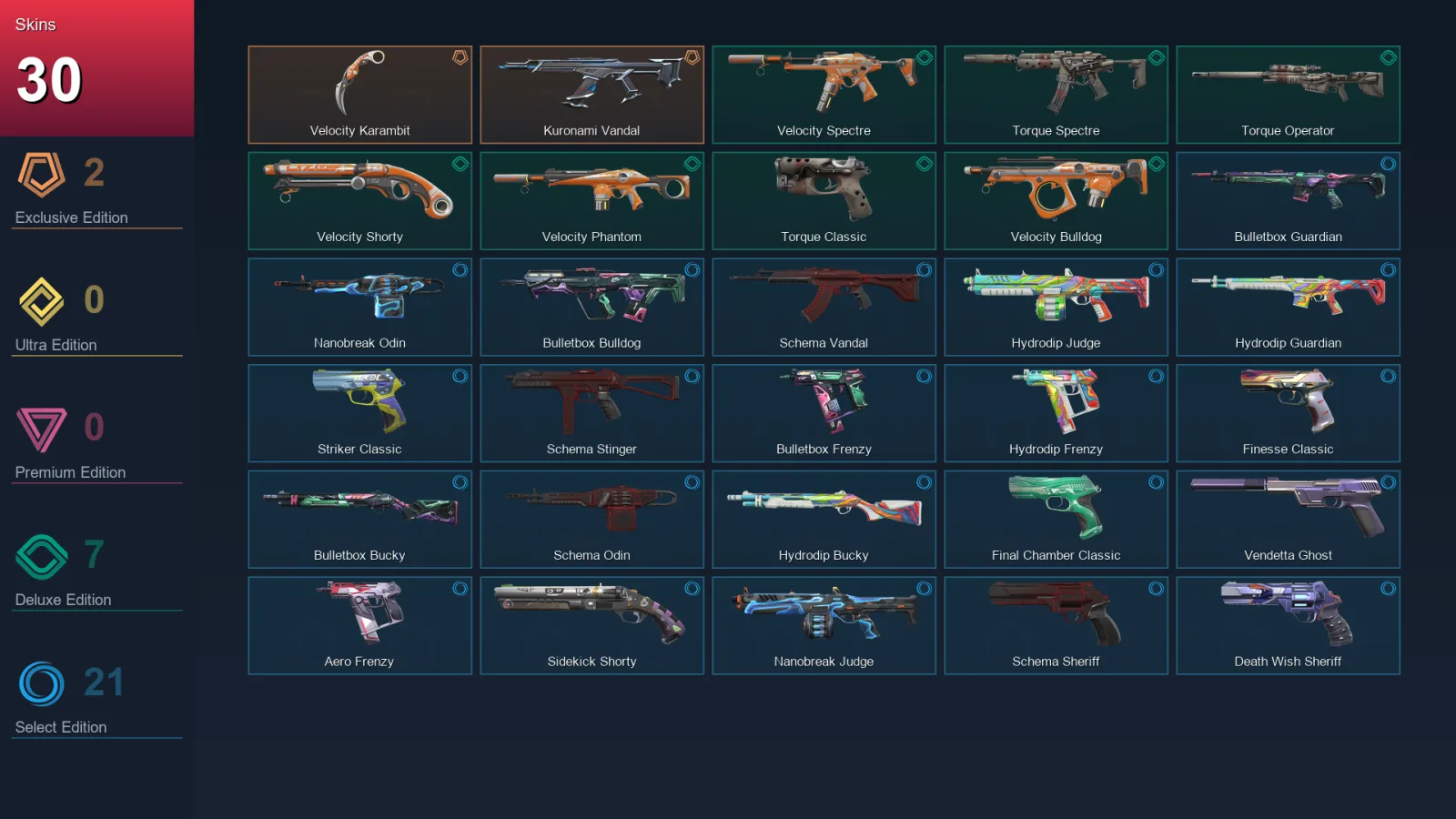 AP | Lv151 | Unranked | 30 Skin | 27 Agent | 62 Buddy