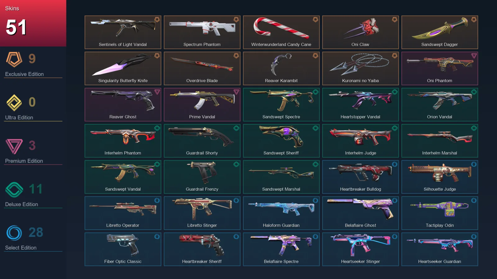 NA | Lv83 | Unranked | 51 Skin | 28 Agent | 50 Buddy — Valorant account