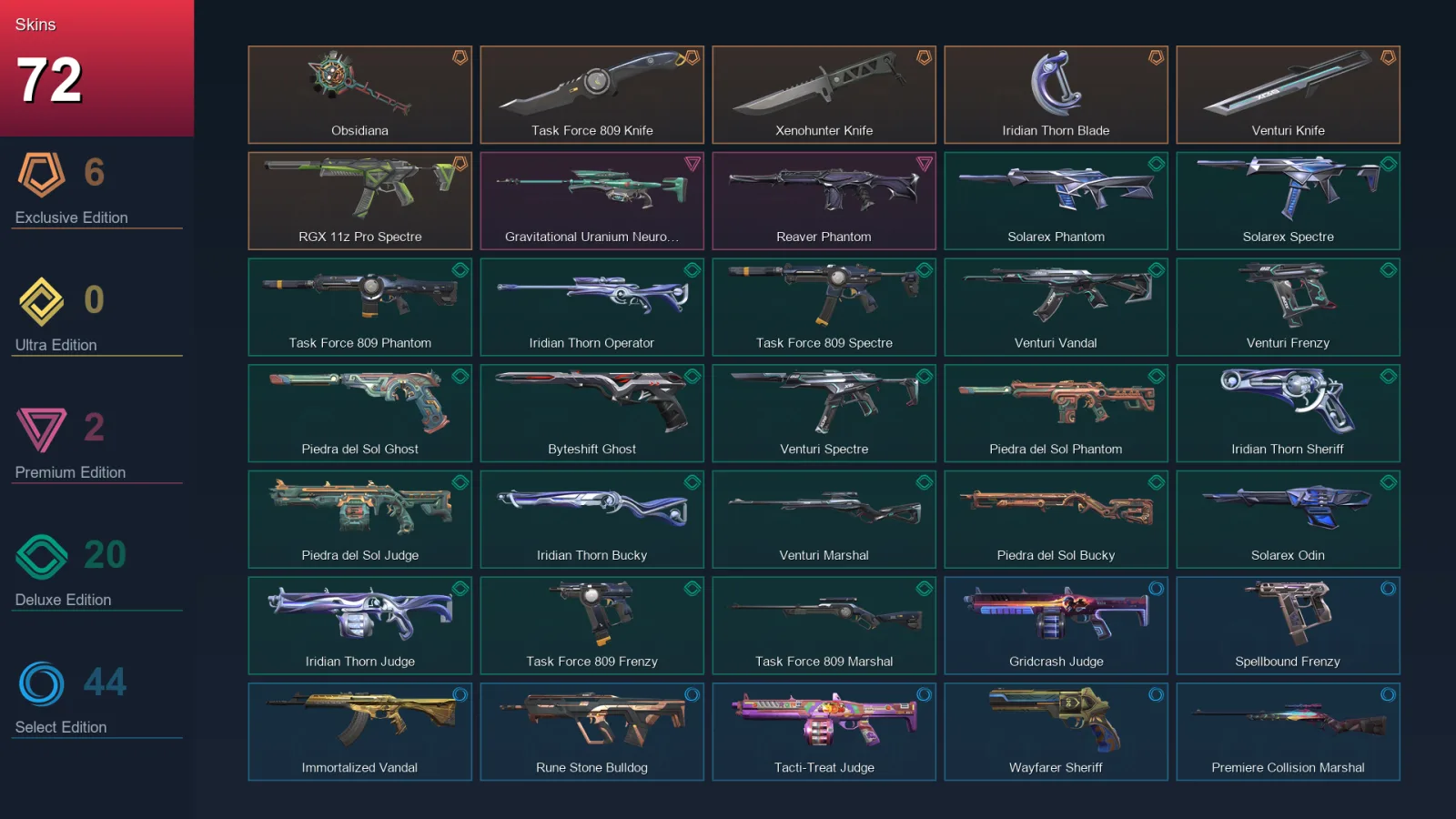 AP | Lv125 | Unranked | 72 Skin | 28 Agent | 87 Buddy — Valorant account