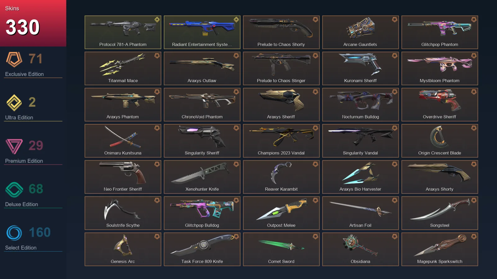 NA | Lv253 | Unranked | 330 Skin | 25 Agent | 232 Buddy