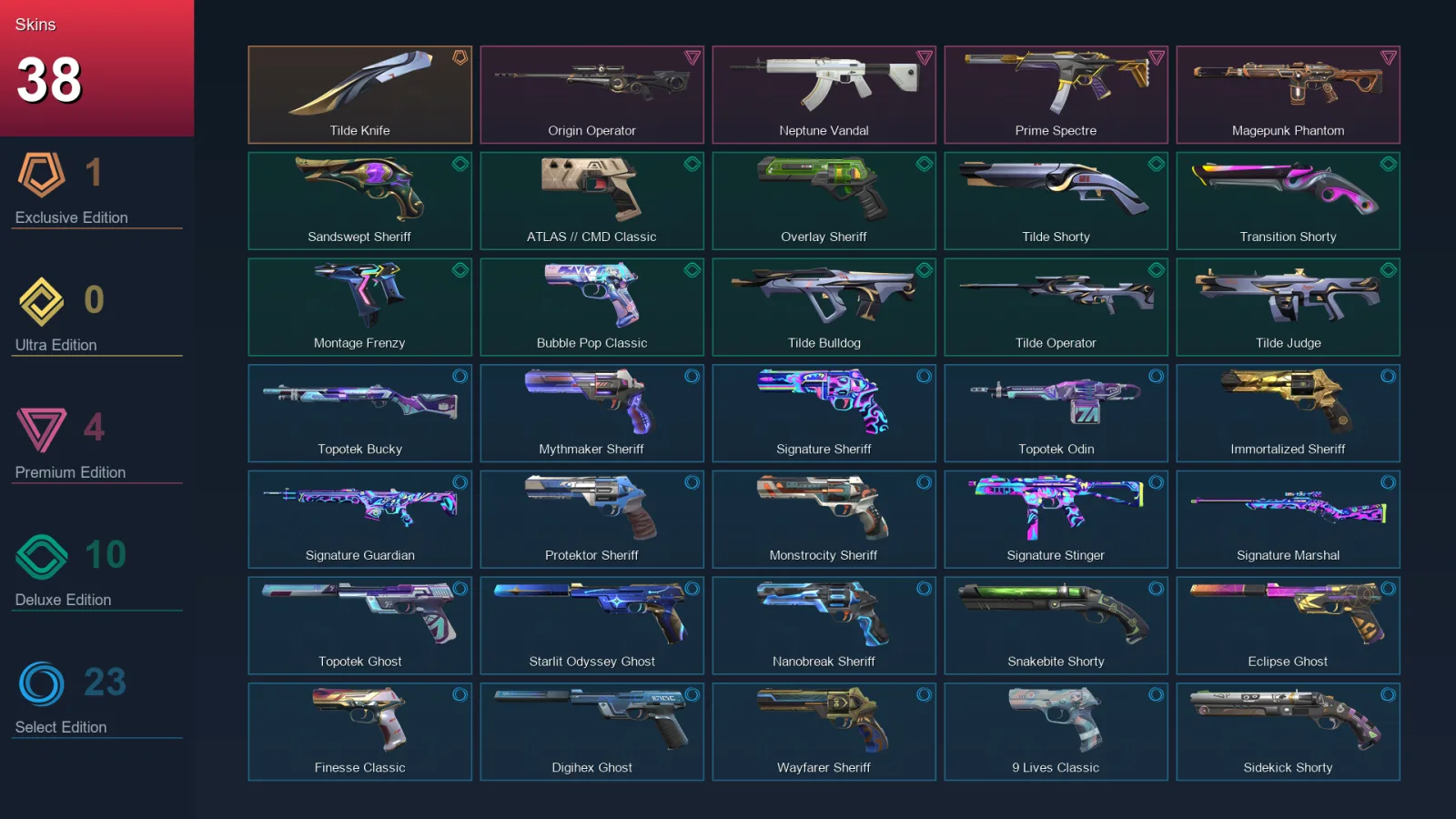 LA | Lv293 | Unranked | 38 Skin | 28 Agent | 112 Buddy — Valorant account