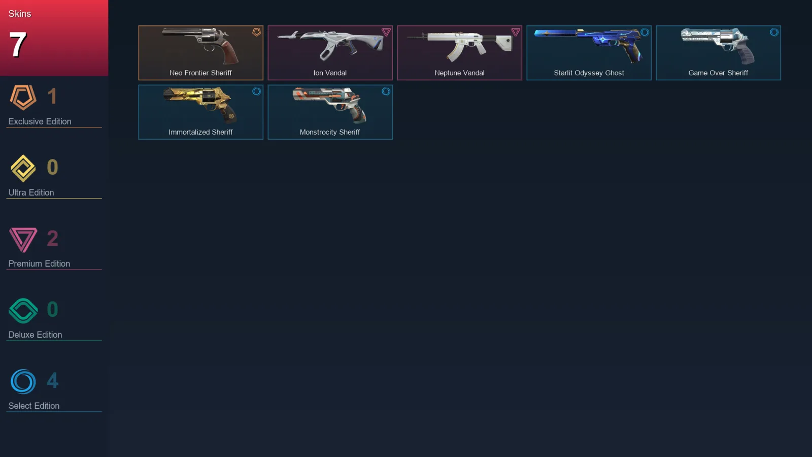 AP | Lv132 | Unranked | 7 Skin | 26 Agent | 55 Buddy